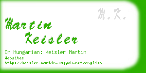 martin keisler business card